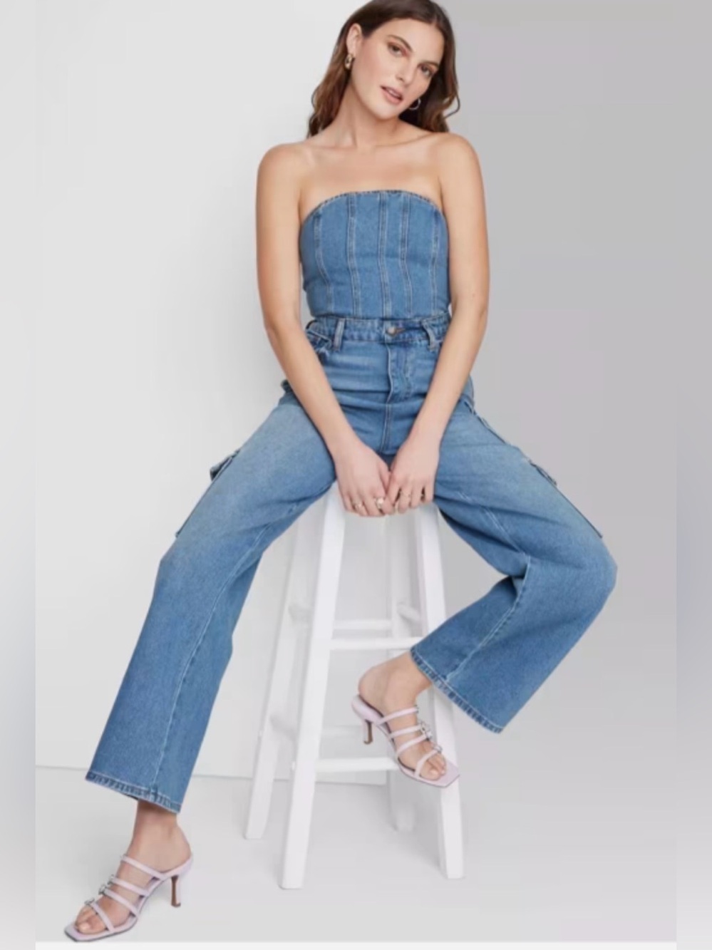 Wild Fable Denim Jumpsuit extra small